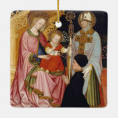Madonna und Kind mit dem Spender Keramikornament (Rückseite)