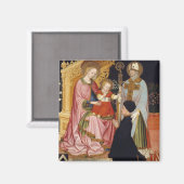 Madonna und Kind mit dem Spender Magnet (Vorderseite/Rückseite)