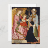 Madonna und Kind mit dem Spender Postkarte (Vorne/Hinten)
