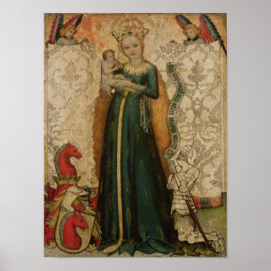 Madonna und Kind mit den Ohren von Mais, 1440-50 Poster