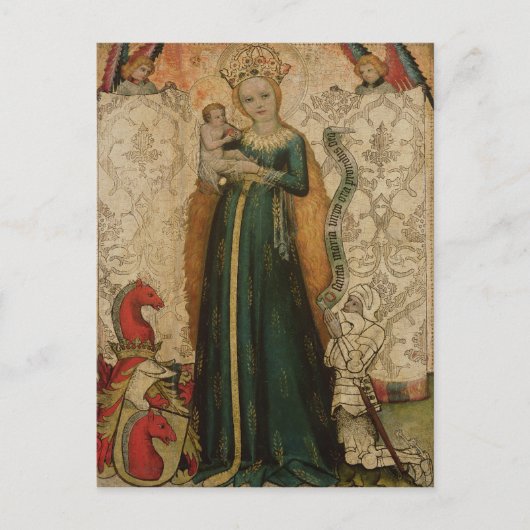 Madonna und Kind mit den Ohren von Mais, 1440-50 Postkarte (Vorderseite)