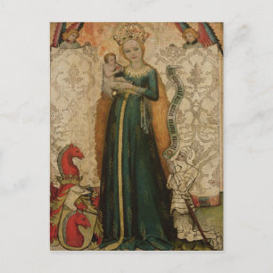 Madonna und Kind mit den Ohren von Mais, 1440-50 Postkarte