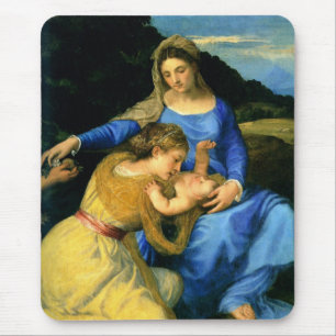 Madonna und Kind mit der jungen St. Catherine Mousepad