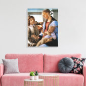 Madonna und Kind mit Engel - Botticelli - c1470 Leinwanddruck (Insitu (Wohnzimmer))