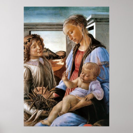 Madonna und Kind mit Engel - Botticelli - c1470 Poster (Vorne)