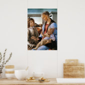 Madonna und Kind mit Engel - Botticelli - c1470 Poster (Küche)