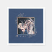 Madonna und Kind mit Engel Freude Serviette (Vorderseite)