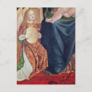 Madonna und Kind mit Engel Musicians Postkarte