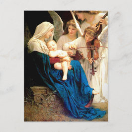 Madonna und Kind mit Engel Weihnachten Postkarte