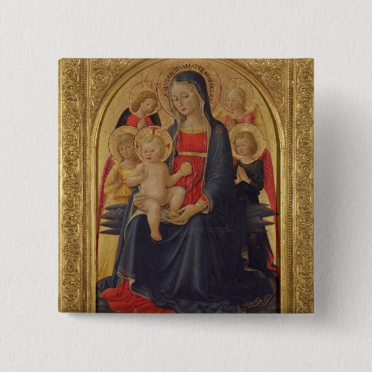 Madonna und Kind mit Engeln, c.1467 (Öl auf Button (Vorderseite)
