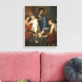 Madonna und Kind mit Engeln Leinwanddruck (Insitu (Wohnzimmer))