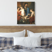 Madonna und Kind mit Engeln Leinwanddruck (Insitu (Schlafzimmer))