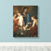 Madonna und Kind mit Engeln Leinwanddruck (Insitu (Holzboden))