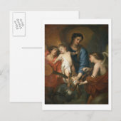 Madonna und Kind mit Engeln Postkarte (Vorne/Hinten)