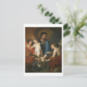 Madonna und Kind mit Engeln Postkarte (Stehend Vorderseite)