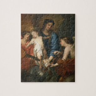 Madonna und Kind mit Engeln Puzzle