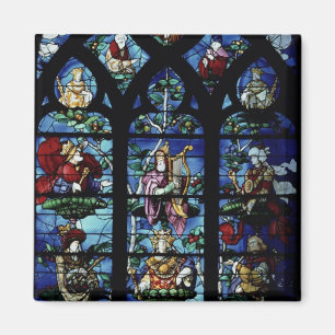 Madonna und Kind mit Engeln und Portraits Reflex Magnet