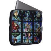 Madonna und Kind mit Engeln und Porträts reflec Laptopschutzhülle (Vorne Rechts)