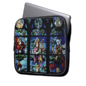 Madonna und Kind mit Engeln und Porträts reflec Laptopschutzhülle (Vorderseite Links)