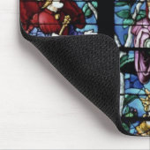 Madonna und Kind mit Engeln und Porträts reflec Mousepad (Ecke)
