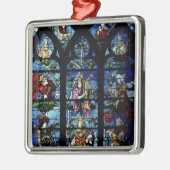 Madonna und Kind mit Engeln und Porträts reflec Silbernes Ornament (Links)