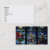 Madonna und Kind mit Engeln und Porträts reflec Visitenkarte (Vorne/Hinten)