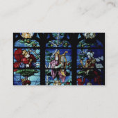 Madonna und Kind mit Engeln und Porträts reflec Visitenkarte (Rückseite)