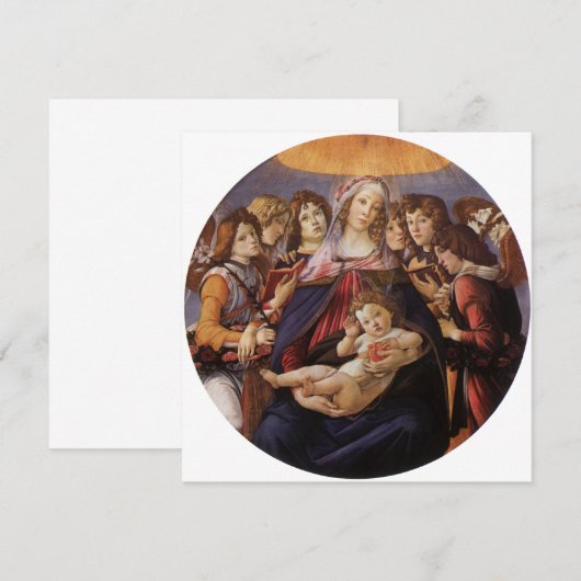 Madonna und Kind mit Engeln von Sandro Botticelli (Vorne/Hinten)