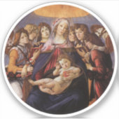 Madonna und Kind mit Engeln von Sandro Botticelli Aufkleber (Vorderseite)