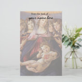 Madonna und Kind mit Engeln von Sandro Botticelli Briefpapier (Stehend Vorderseite)