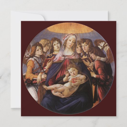 Madonna und Kind mit Engeln von Sandro Botticelli Einladung (Vorderseite)
