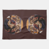 Madonna und Kind mit Engeln von Sandro Botticelli Geschirrtuch (Horizontal)