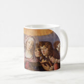 Madonna und Kind mit Engeln von Sandro Botticelli Kaffeetasse (VorderseiteRechts)