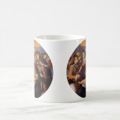 Madonna und Kind mit Engeln von Sandro Botticelli Kaffeetasse (Mittel)