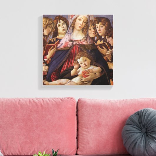 Madonna und Kind mit Engeln von Sandro Botticelli Leinwanddruck (Insitu (Wohnzimmer))