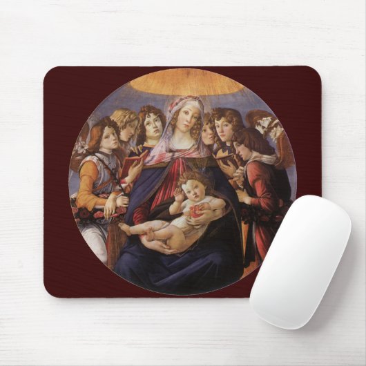 Madonna und Kind mit Engeln von Sandro Botticelli Mousepad (Mit Mouse)
