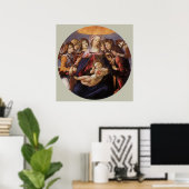 Madonna und Kind mit Engeln von Sandro Botticelli Poster (Heimbüro)