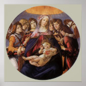 Madonna und Kind mit Engeln von Sandro Botticelli Poster (Vorne)