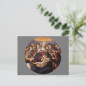 Madonna und Kind mit Engeln von Sandro Botticelli Postkarte (Stehend Vorderseite)