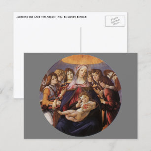 Madonna und Kind mit Engeln von Sandro Botticelli Postkarte