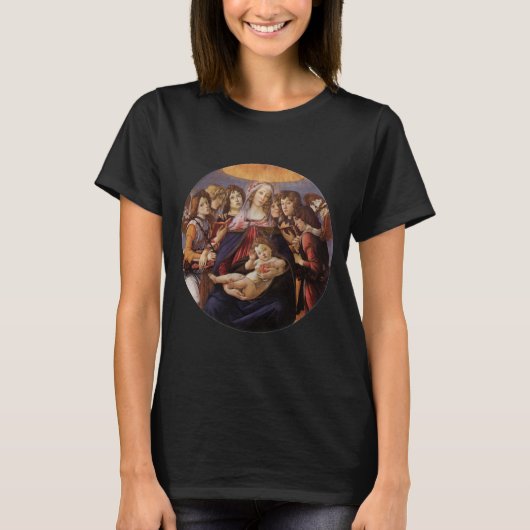 Madonna und Kind mit Engeln von Sandro Botticelli T-Shirt (Vorderseite)