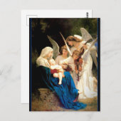 Madonna und Kind mit Engeln Weihnachten Postkarte (Vorne/Hinten)
