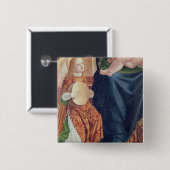 Madonna und Kind mit Engels-Musikern Button (Vorne & Hinten)