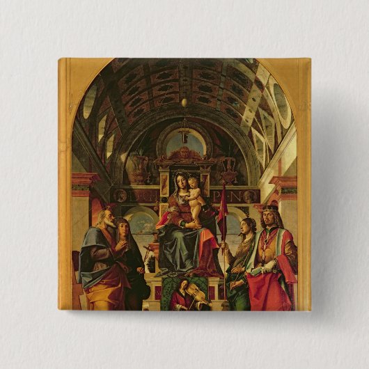 Madonna und Kind mit Heiligen, 1499 Button (Vorderseite)