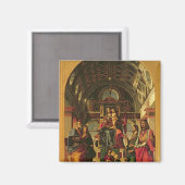 Madonna und Kind mit Heiligen, 1499 Magnet (Vorderseite/Rückseite)
