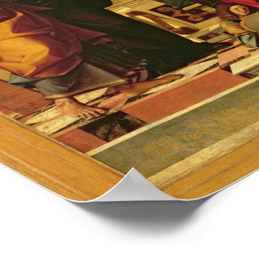 Madonna und Kind mit Heiligen, 1499 Poster (Ecke)