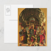 Madonna und Kind mit Heiligen, 1499 Postkarte (Vorne/Hinten)