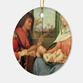 Madonna und Kind mit Heiligen 2 Keramikornament (Links)