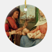 Madonna und Kind mit Heiligen 2 Keramikornament (Hinten)