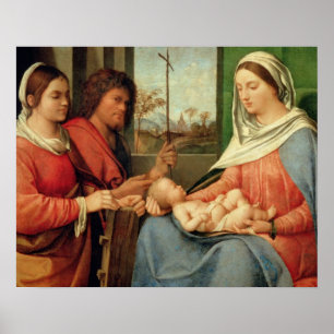 Madonna und Kind mit Heiligen 2 Poster